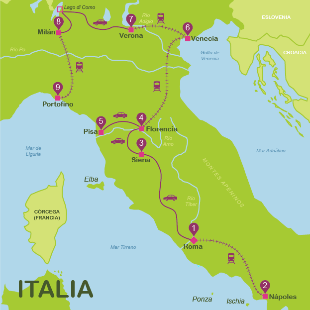 Italy in 16 days for independent travellers