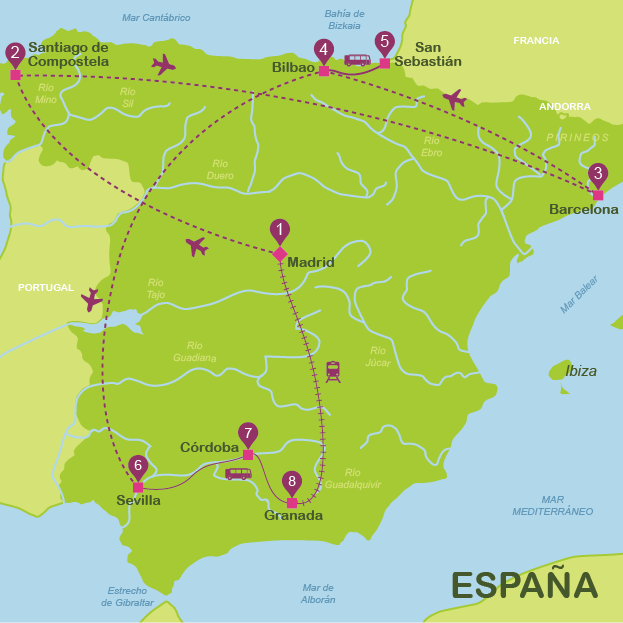 Spain in 17 days for independent travellers