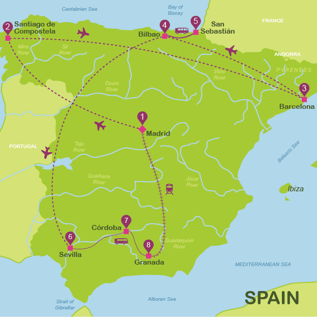 travel around spain itinerary