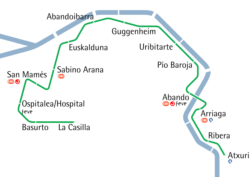 Bilbao tranvia mapa