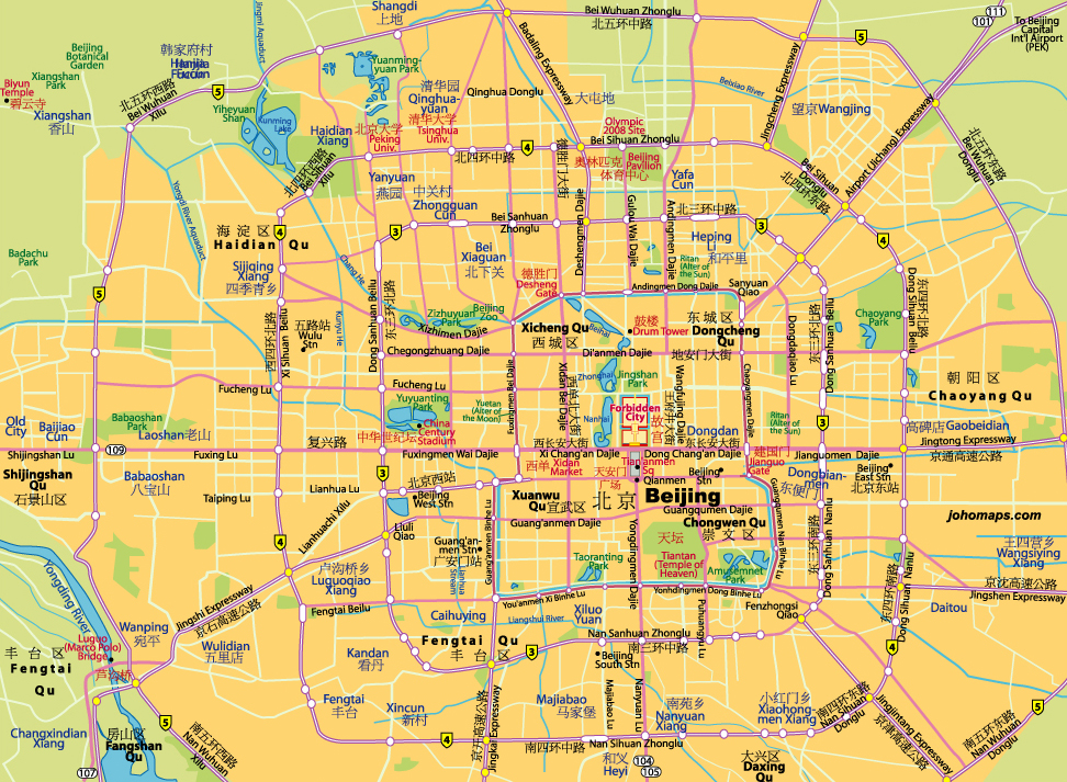 Beijing District Map