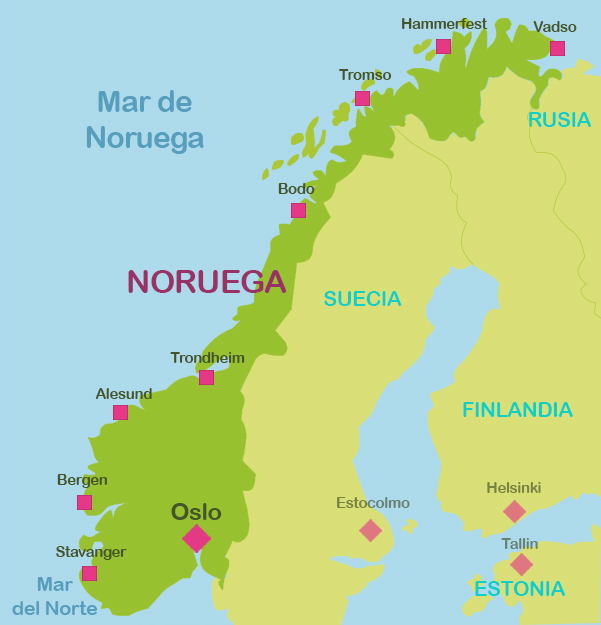 Resultado de imagen de mapa noruega