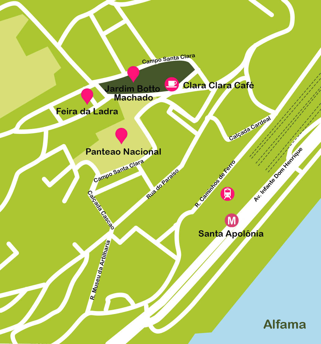 Mapa de Lisboa. Alfama