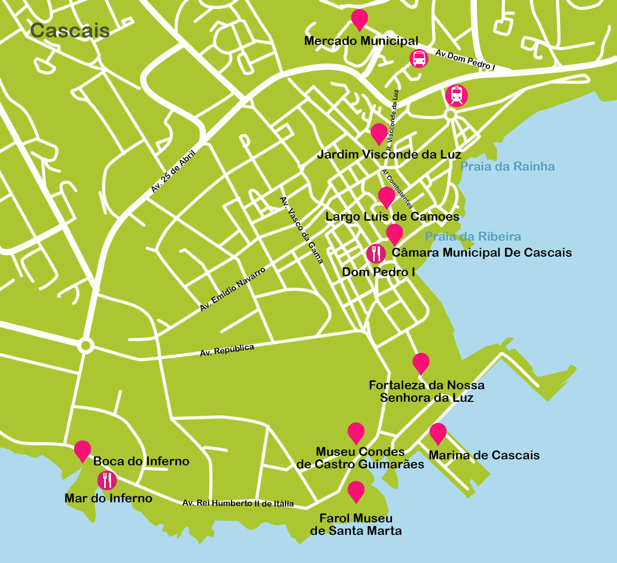 Cascais travel map