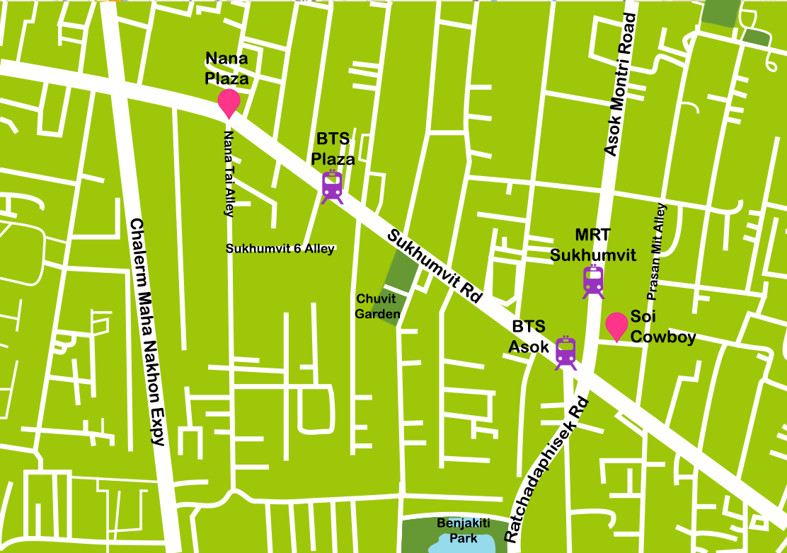 Mapa_2. Bangkok_Red district