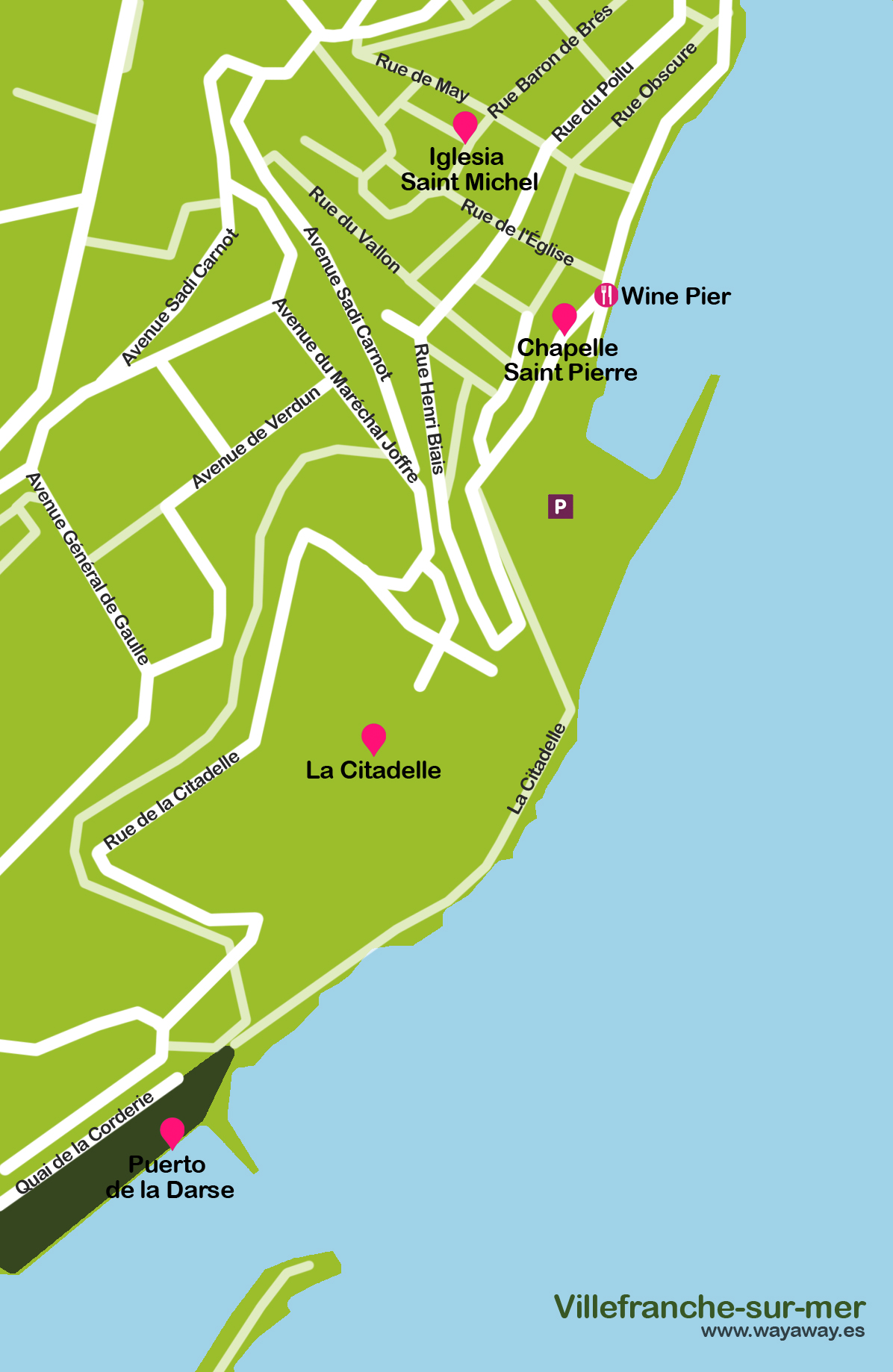 Mapa Villefranche sur mer