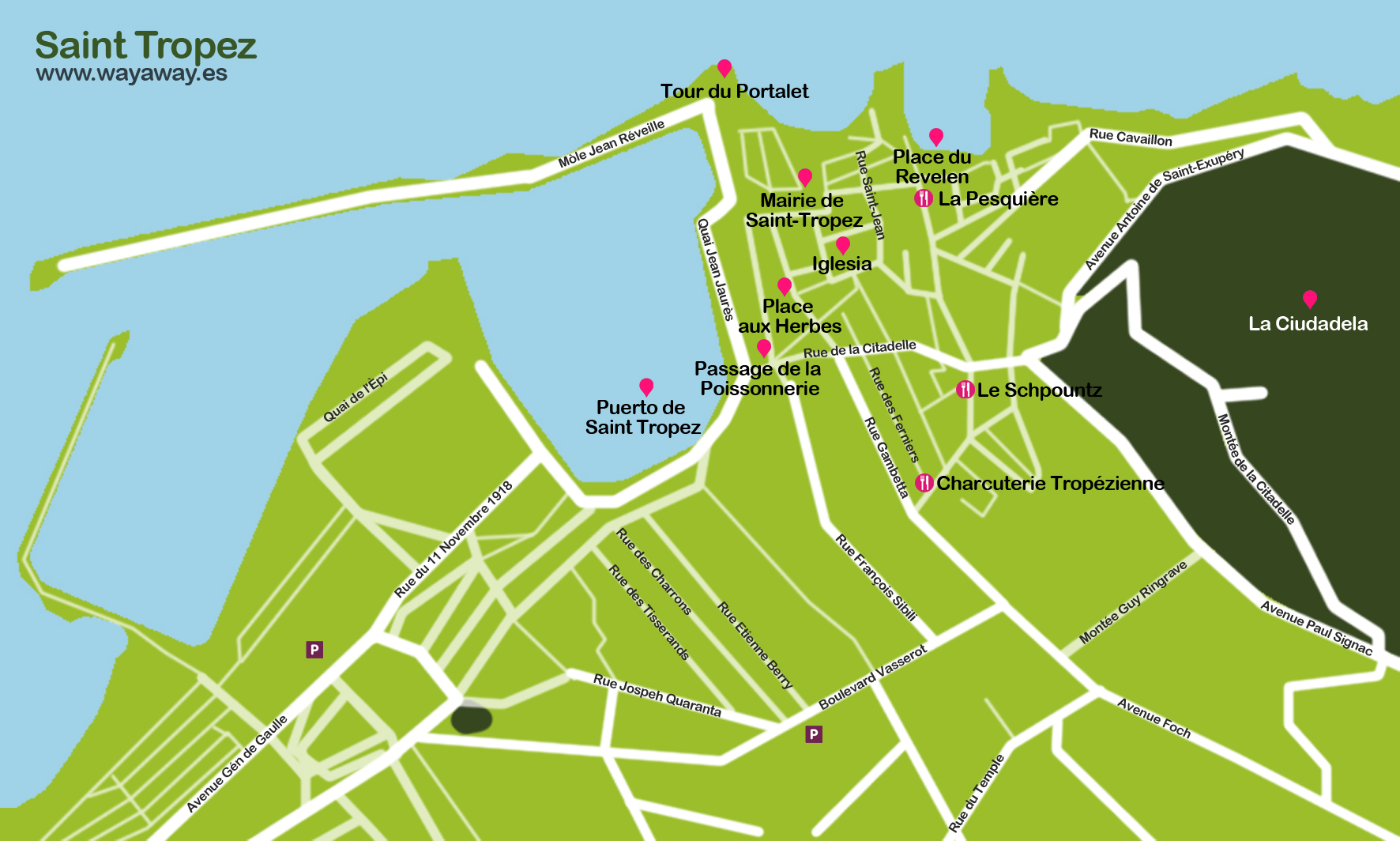 Mapa Saint Tropez